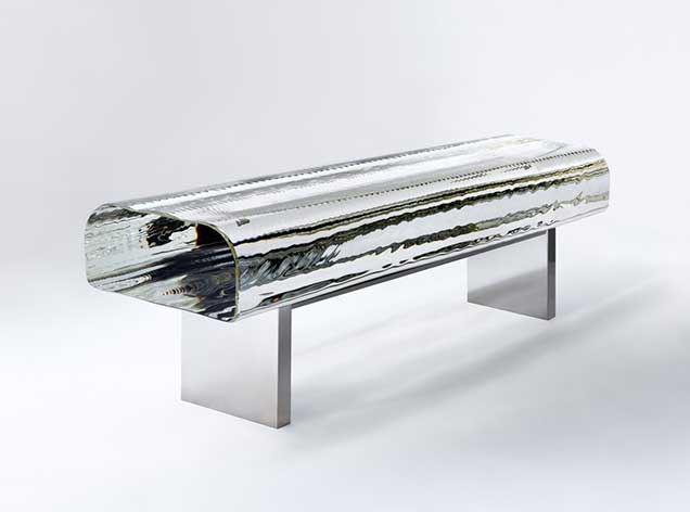 glass bench